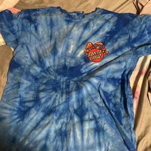 Santa cruise blue mushroom shirt youth large